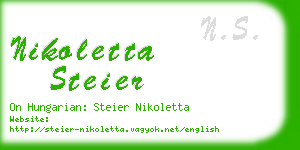 nikoletta steier business card
